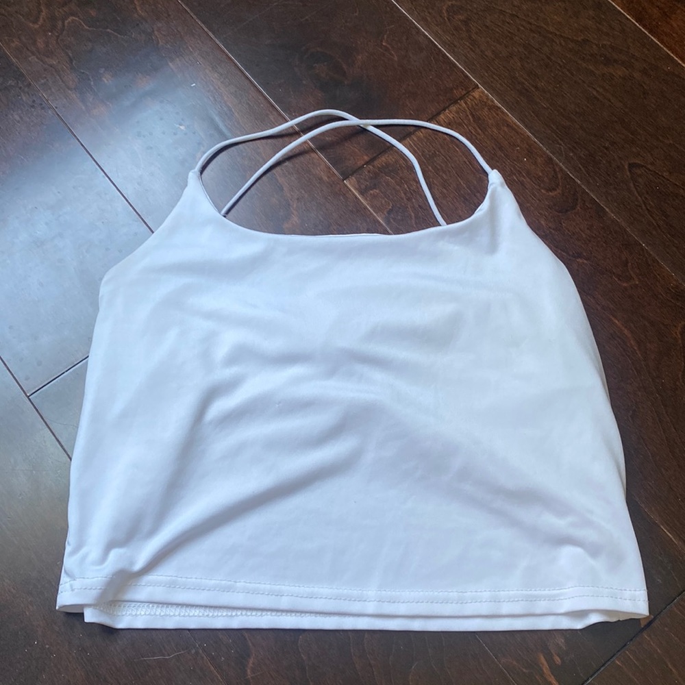 white tank top